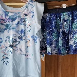 Justice skirt set, size 6